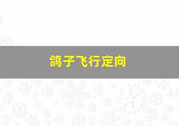 鸽子飞行定向