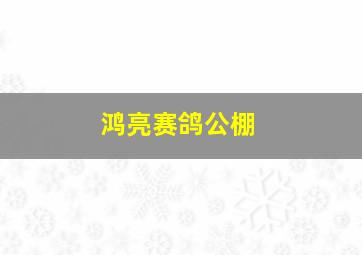 鸿亮赛鸽公棚