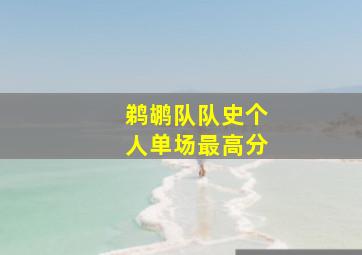 鹈鹕队队史个人单场最高分