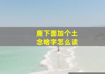 鹿下面加个土念啥字怎么读