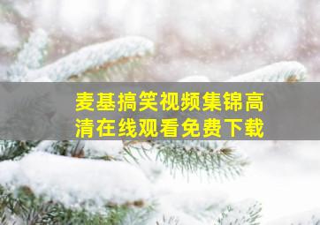 麦基搞笑视频集锦高清在线观看免费下载