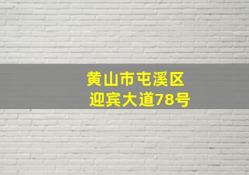 黄山市屯溪区迎宾大道78号