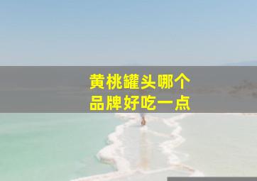 黄桃罐头哪个品牌好吃一点