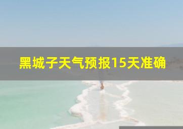 黑城子天气预报15天准确