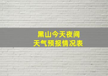 黑山今天夜间天气预报情况表