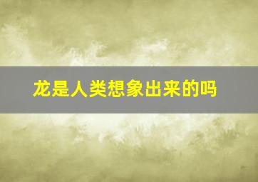 龙是人类想象出来的吗